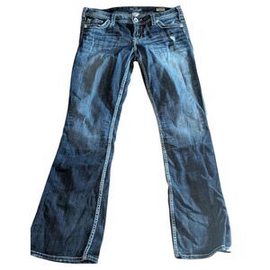 SILVER JEANS Frances Flare W30 L33 Y2K Western Thick Stitch Bootcut